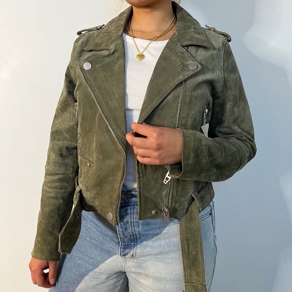 Suede Moto Jacket
